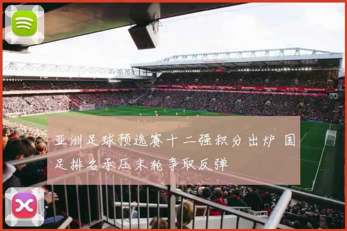 亚洲足球预选赛十二强积分出炉 国足排名承压末轮争取反弹
